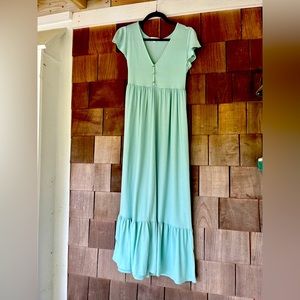 See You Monday Midi Plunge in Mint